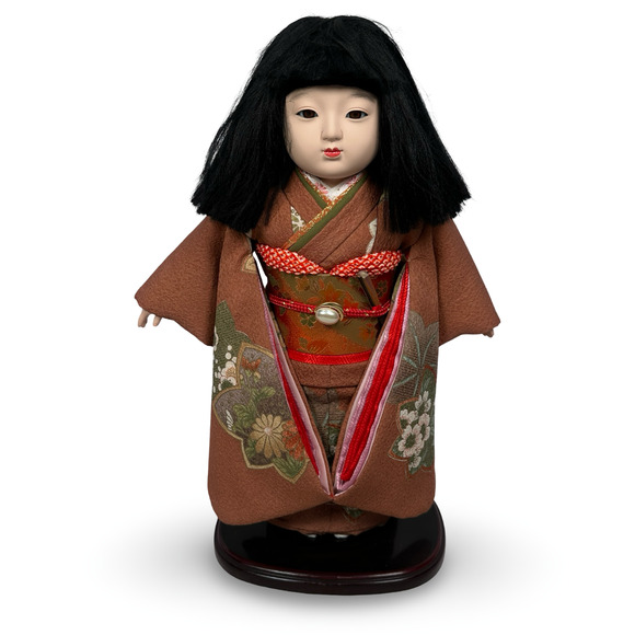 Vintage Japanese Traditional Ichimatsu Doll 16" Standing Kimono Bisque Porcelain - Picture 1 of 13